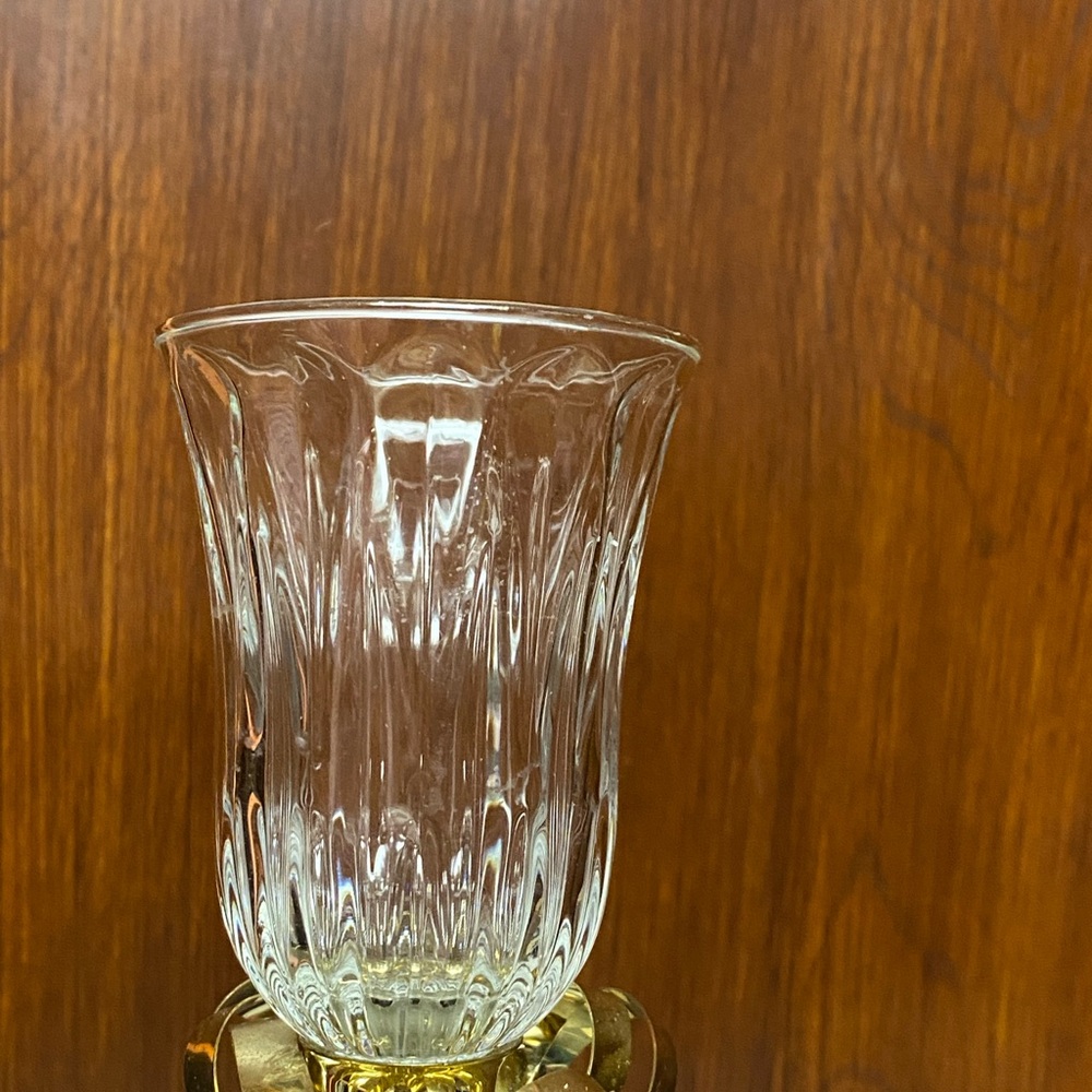 vintage home interiors chantilly votive cup clear glass